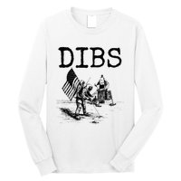 Dibs Flag On Moon Astronaut Funny Space Long Sleeve Shirt