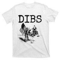 Dibs Flag On Moon Astronaut Funny Space T-Shirt