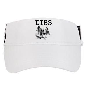 Dibs Flag On Moon Astronaut Funny Space Adult Drive Performance Visor