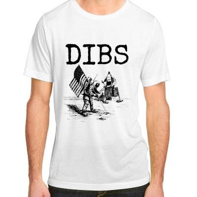 Dibs Flag On Moon Astronaut Funny Space Adult ChromaSoft Performance T-Shirt