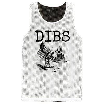 Dibs Flag On Moon Astronaut Funny Space Mesh Reversible Basketball Jersey Tank