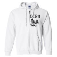 Dibs Flag On Moon Astronaut Funny Space Full Zip Hoodie