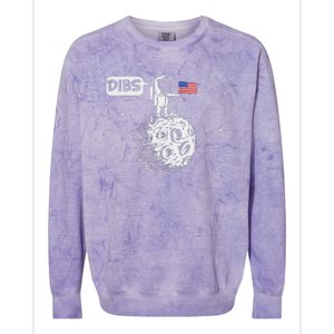 Dibs Flag On Moon Astronaut Space Colorblast Crewneck Sweatshirt