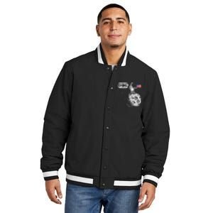 Dibs Flag On Moon Astronaut Space Insulated Varsity Jacket