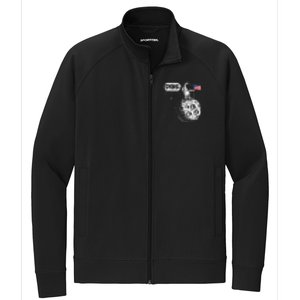 Dibs Flag On Moon Astronaut Space Stretch Full-Zip Cadet Jacket