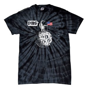 Dibs Flag On Moon Astronaut Space Tie-Dye T-Shirt