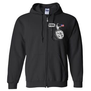 Dibs Flag On Moon Astronaut Space Full Zip Hoodie