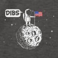Dibs Flag On Moon Astronaut Space Vector Backpack