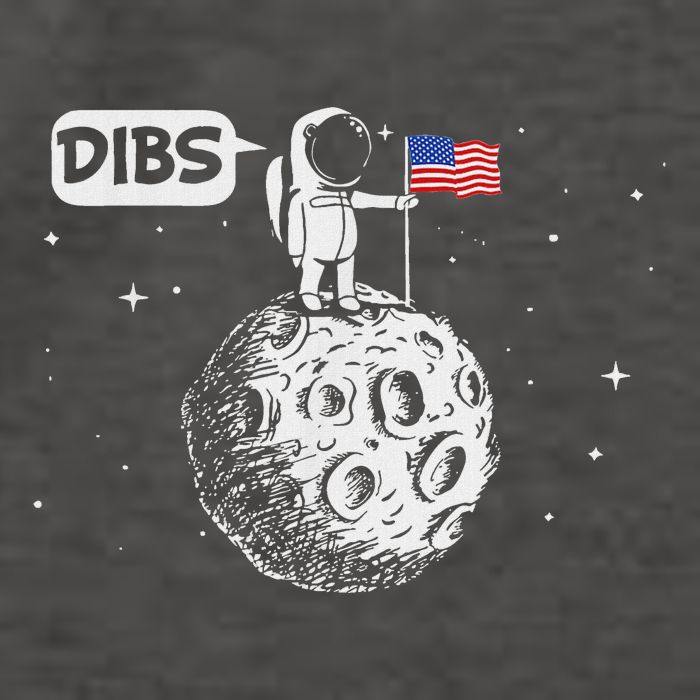 Dibs Flag On Moon Astronaut Space Vector Backpack