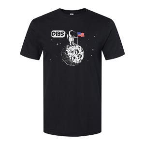 Dibs Flag On Moon Astronaut Space Softstyle CVC T-Shirt