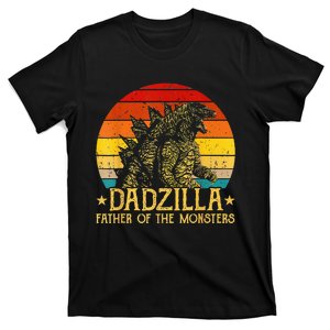 Dadzilla Father Of The Monsters Retro Sunset T-Shirt