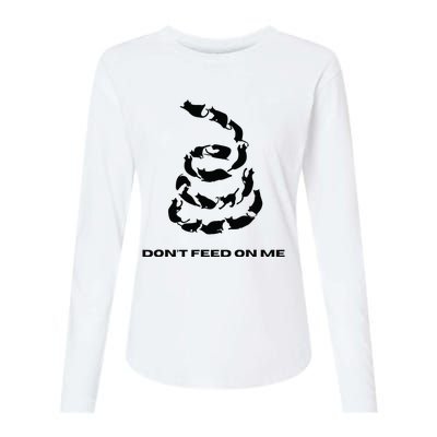 DonT Feed On Me Cats Womens Cotton Relaxed Long Sleeve T-Shirt