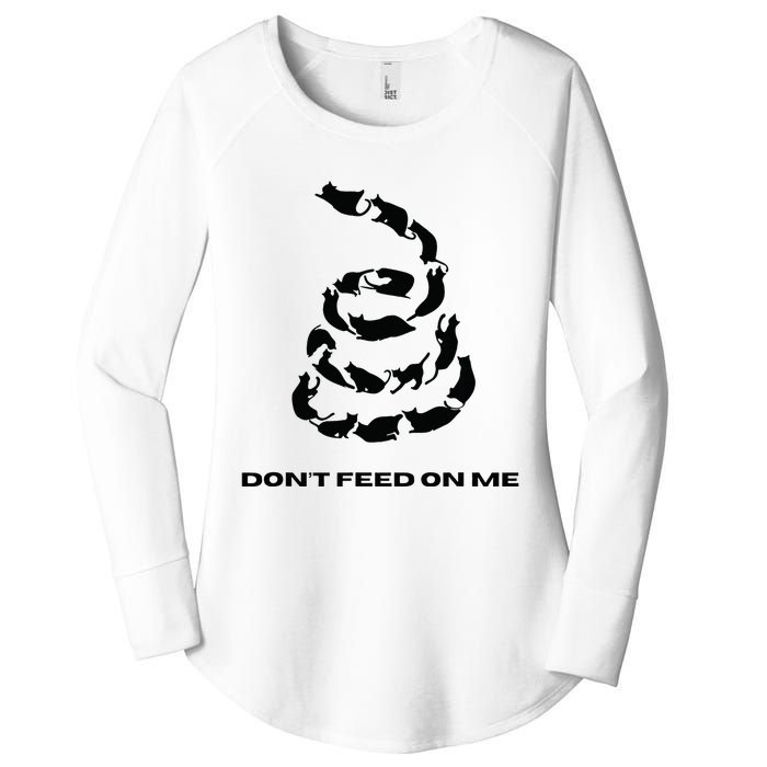 DonT Feed On Me Cats Women's Perfect Tri Tunic Long Sleeve Shirt