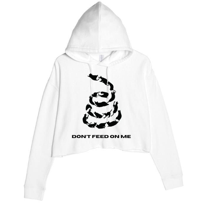 DonT Feed On Me Cats Crop Fleece Hoodie