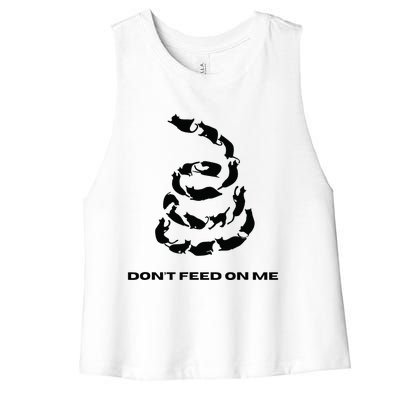 DonT Feed On Me Cats Women's Racerback Cropped Tank