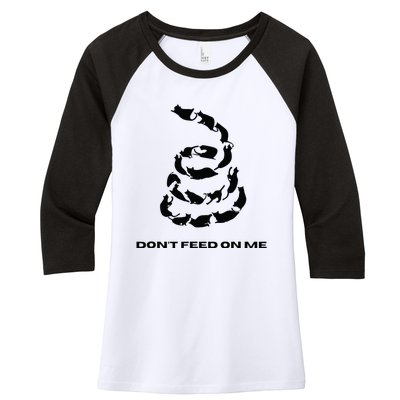 DonT Feed On Me Cats Women's Tri-Blend 3/4-Sleeve Raglan Shirt