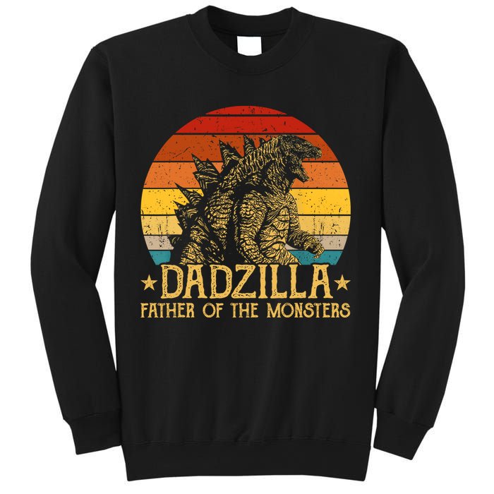 Dadzilla Father Of The Monsters Retro Vintage Sunset Sweatshirt