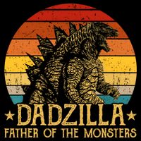 Dadzilla Father Of The Monsters Retro Vintage Sunset Sweatshirt