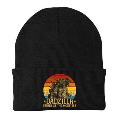 Dadzilla Father Of The Monsters Retro Vintage Sunset Beanie