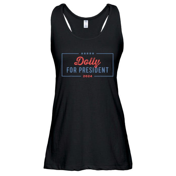 Dolly For President 2024 Retro Ladies Essential Flowy Tank