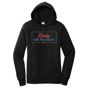 Dolly For President 2024 Retro Women's Pullover Hoodie