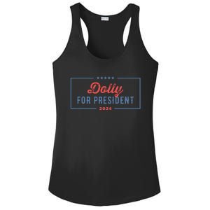 Dolly For President 2024 Retro Ladies PosiCharge Competitor Racerback Tank