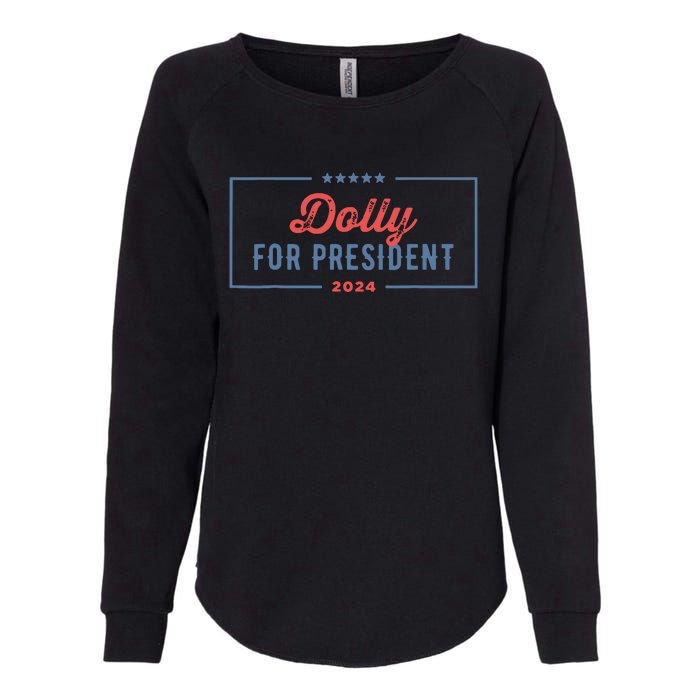 Dolly For President 2024 Retro Womens California Wash Sweatshirt