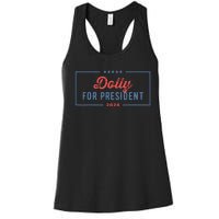 Dolly For President 2024 Retro Women's Racerback Tank