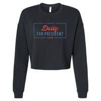 Dolly For President 2024 Retro Cropped Pullover Crew