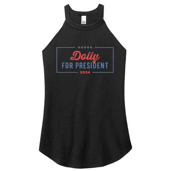 Dolly For President 2024 Retro Women's Perfect Tri Rocker Tank