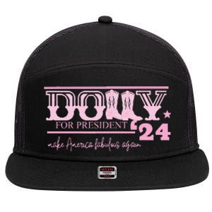 Dolly For President Personalized Dolly 7 Panel Mesh Trucker Snapback Hat