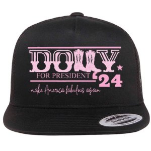 Dolly For President Personalized Dolly Flat Bill Trucker Hat