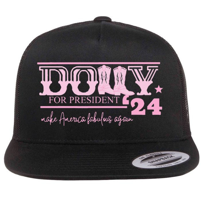 Dolly For President Personalized Dolly Flat Bill Trucker Hat