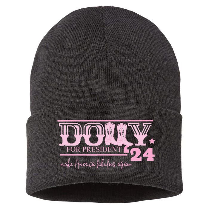 Dolly For President Personalized Dolly Sustainable Knit Beanie