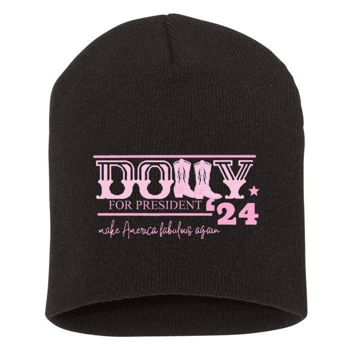 Dolly For President Personalized Dolly Short Acrylic Beanie