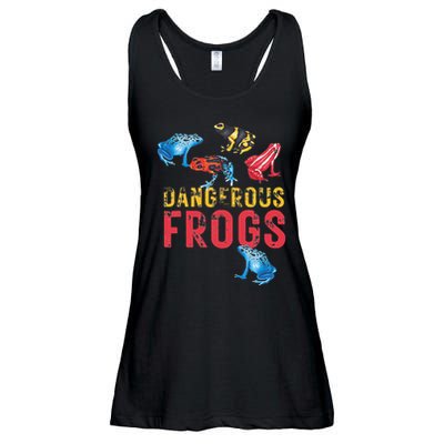 Dangerous Frogs P.O.I.S.O.N Dart Frogs Frog Lover Ladies Essential Flowy Tank