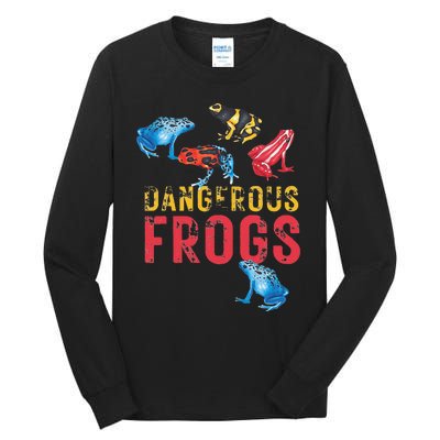 Dangerous Frogs P.O.I.S.O.N Dart Frogs Frog Lover Tall Long Sleeve T-Shirt