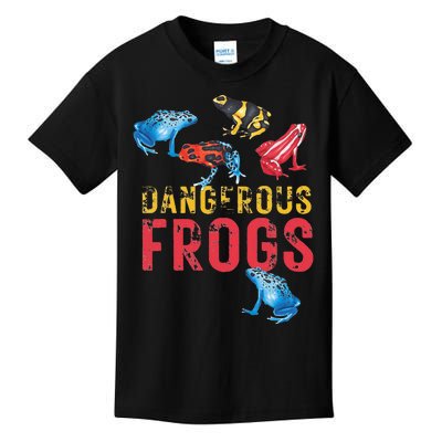 Dangerous Frogs P.O.I.S.O.N Dart Frogs Frog Lover Kids T-Shirt