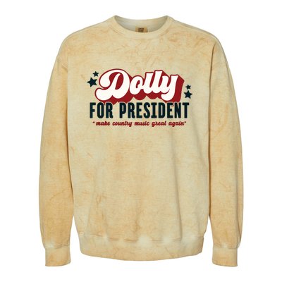 Dolly For President Colorblast Crewneck Sweatshirt