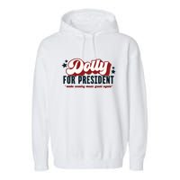 Dolly For President Garment-Dyed Fleece Hoodie