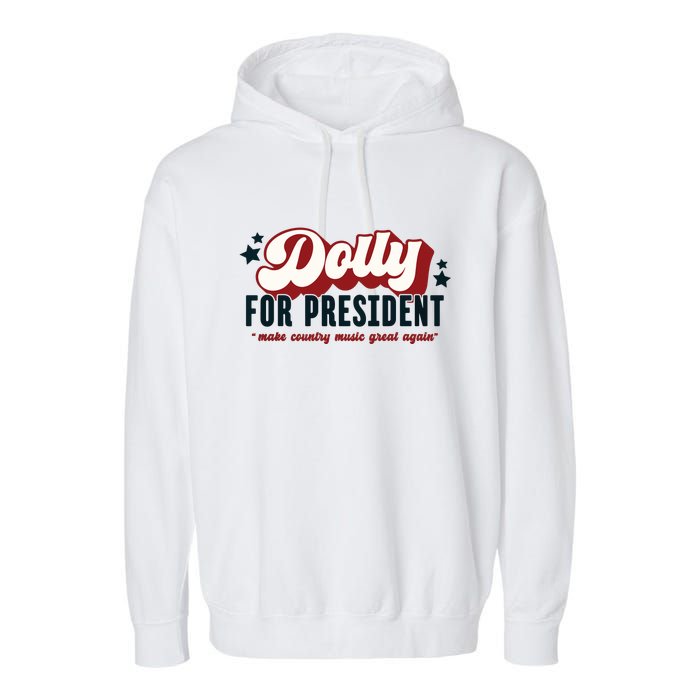 Dolly For President Garment-Dyed Fleece Hoodie