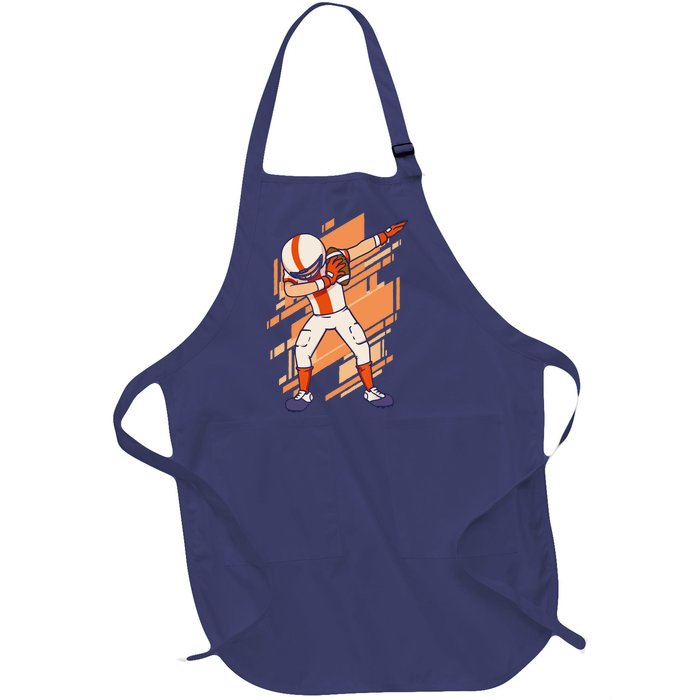 Dabbing Football Player American Football Sports Fan Dance Full-Length Apron With Pockets