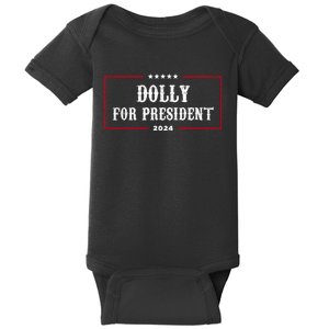 Dolly For President Funny 2024 Election Baby Bodysuit