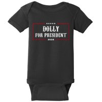 Dolly For President Funny 2024 Election Baby Bodysuit