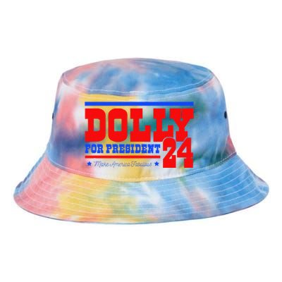 Dolly For President Tie Dye Newport Bucket Hat