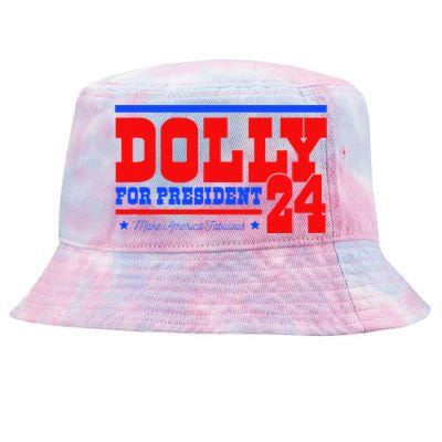 Dolly For President Tie-Dyed Bucket Hat