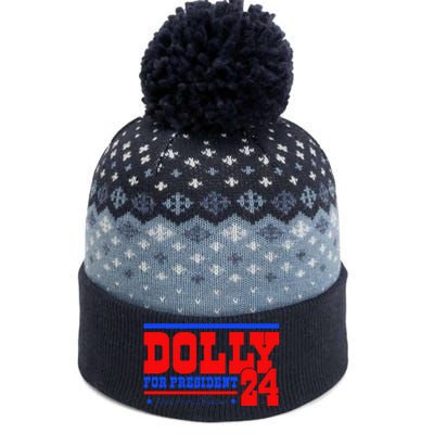 Dolly For President The Baniff Cuffed Pom Beanie