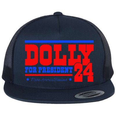 Dolly For President Flat Bill Trucker Hat