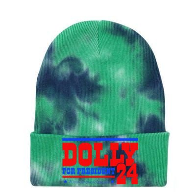 Dolly For President Tie Dye 12in Knit Beanie