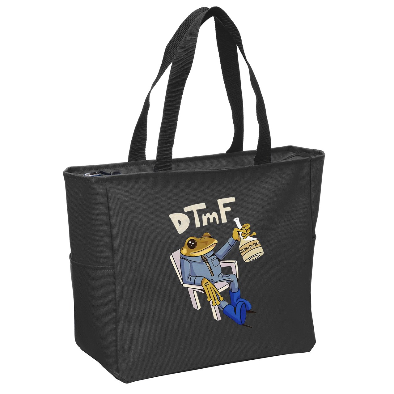 Dtmf Frog Puerto Rico Zip Tote Bag